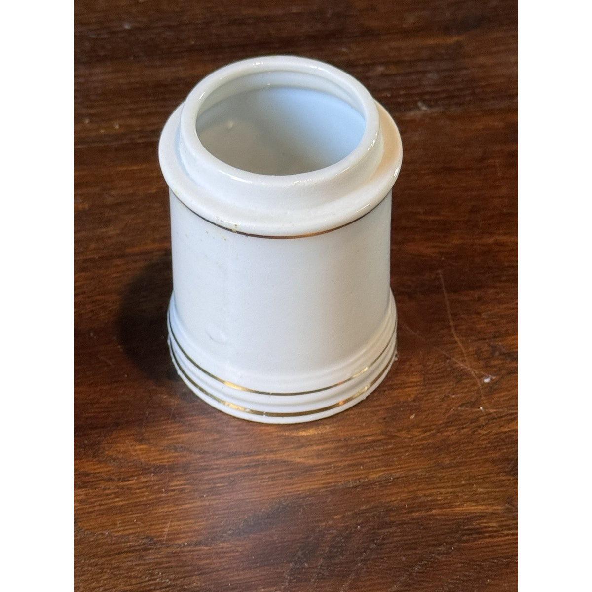 Vintage Porcelain Gauze Apothecary Jar Medical Canister With Lid 4.25”