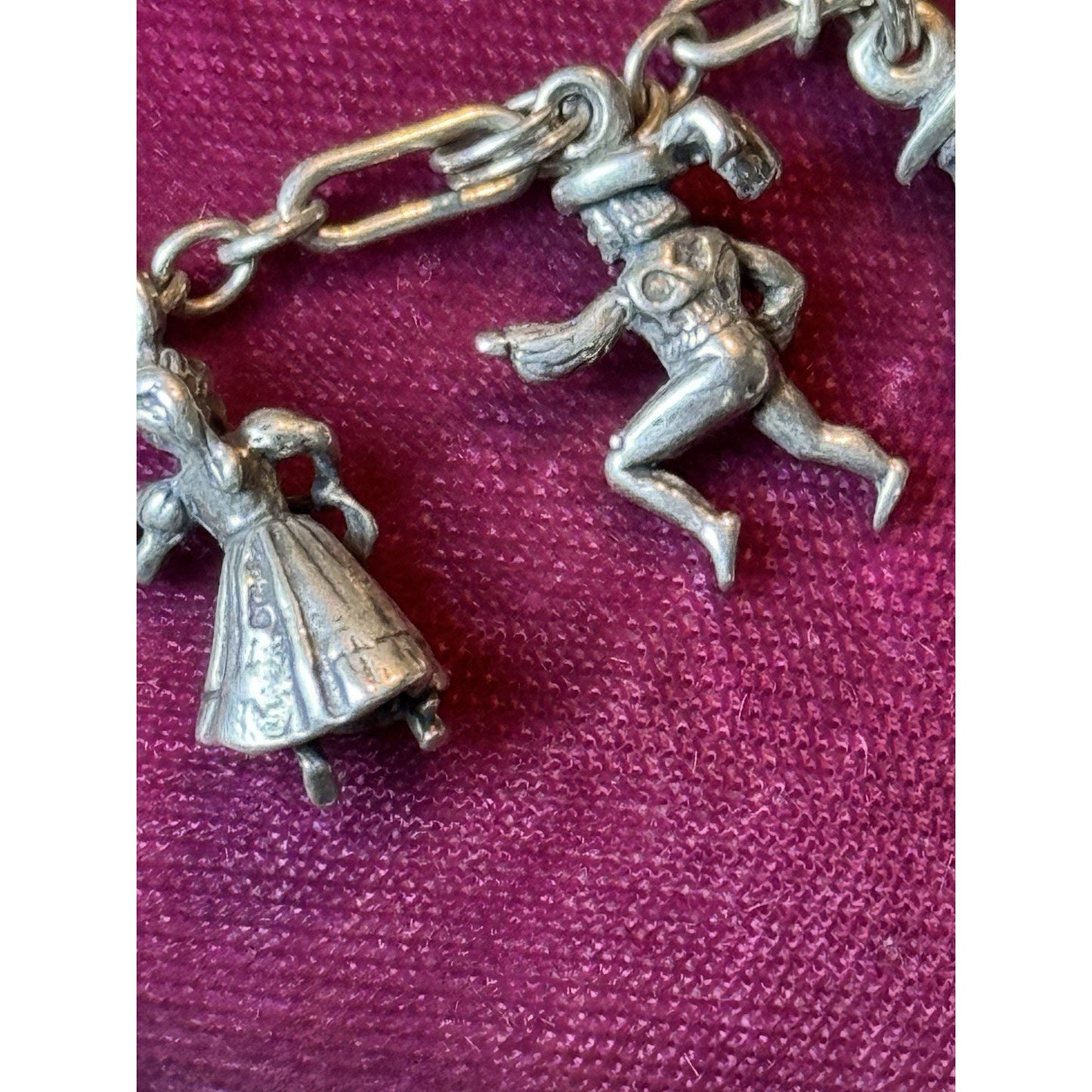 Sterling Silver 12 Days of Christmas Charm Necklace 23.5” 48.2g