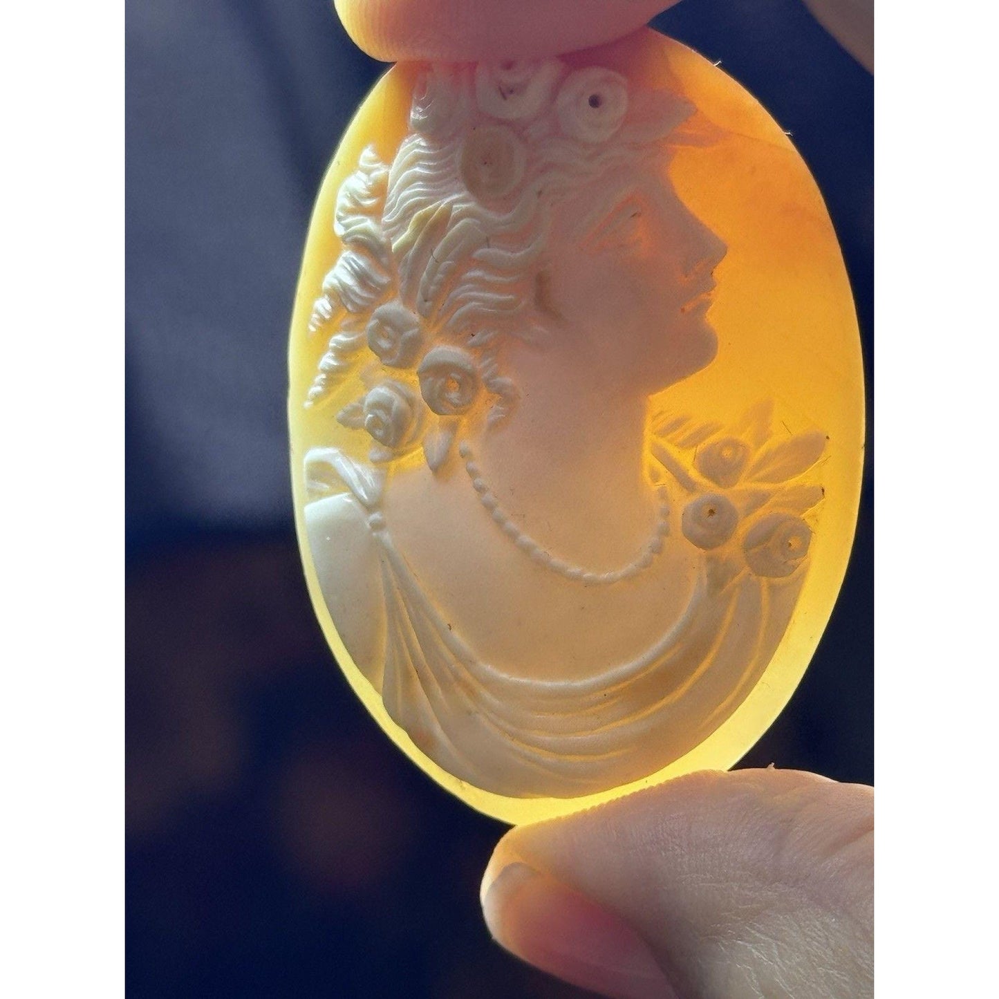 Victorian Shell Cameo Loose Unmounted Cameo Goddess Portrait 2