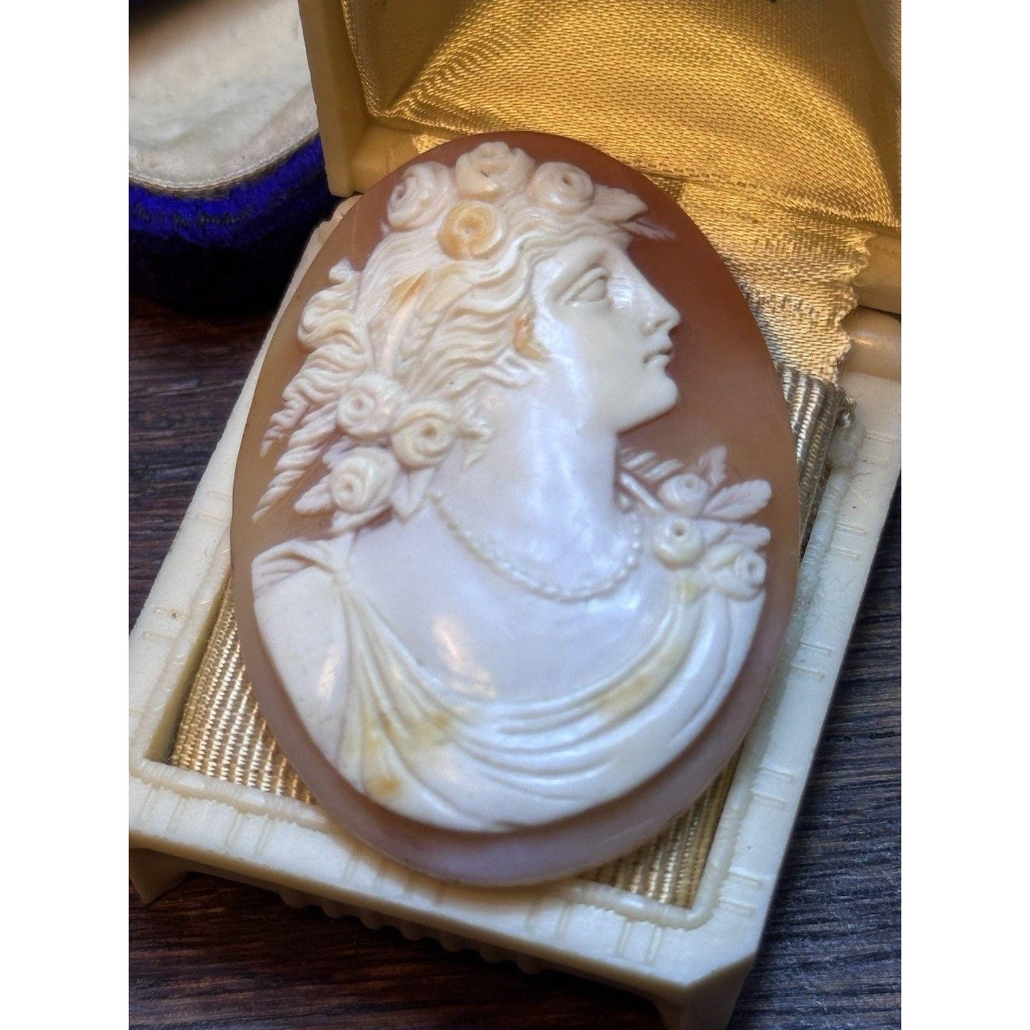 Victorian Shell Cameo Loose Unmounted Cameo Goddess Portrait 2