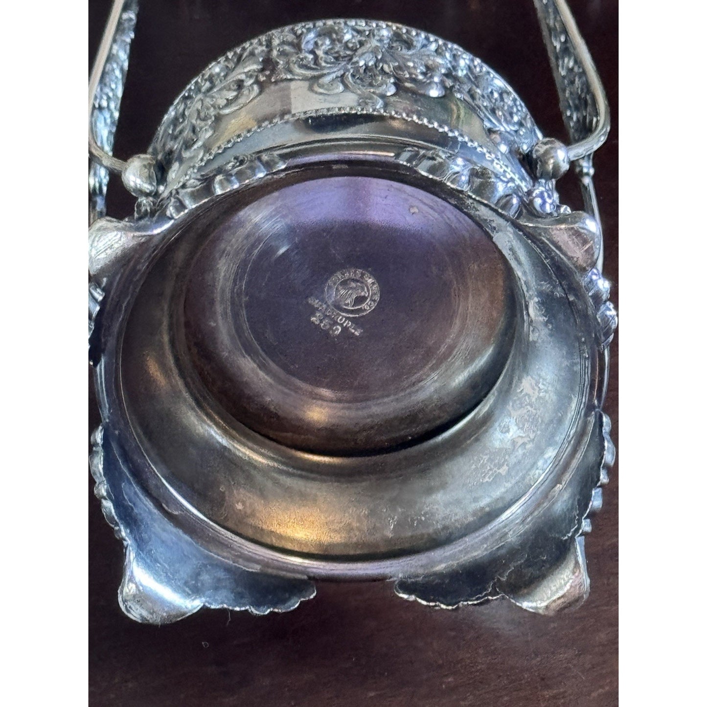 Antique Pickle Castor Forbes Silver Co Quadruple Plate Glass Jar & Tongs