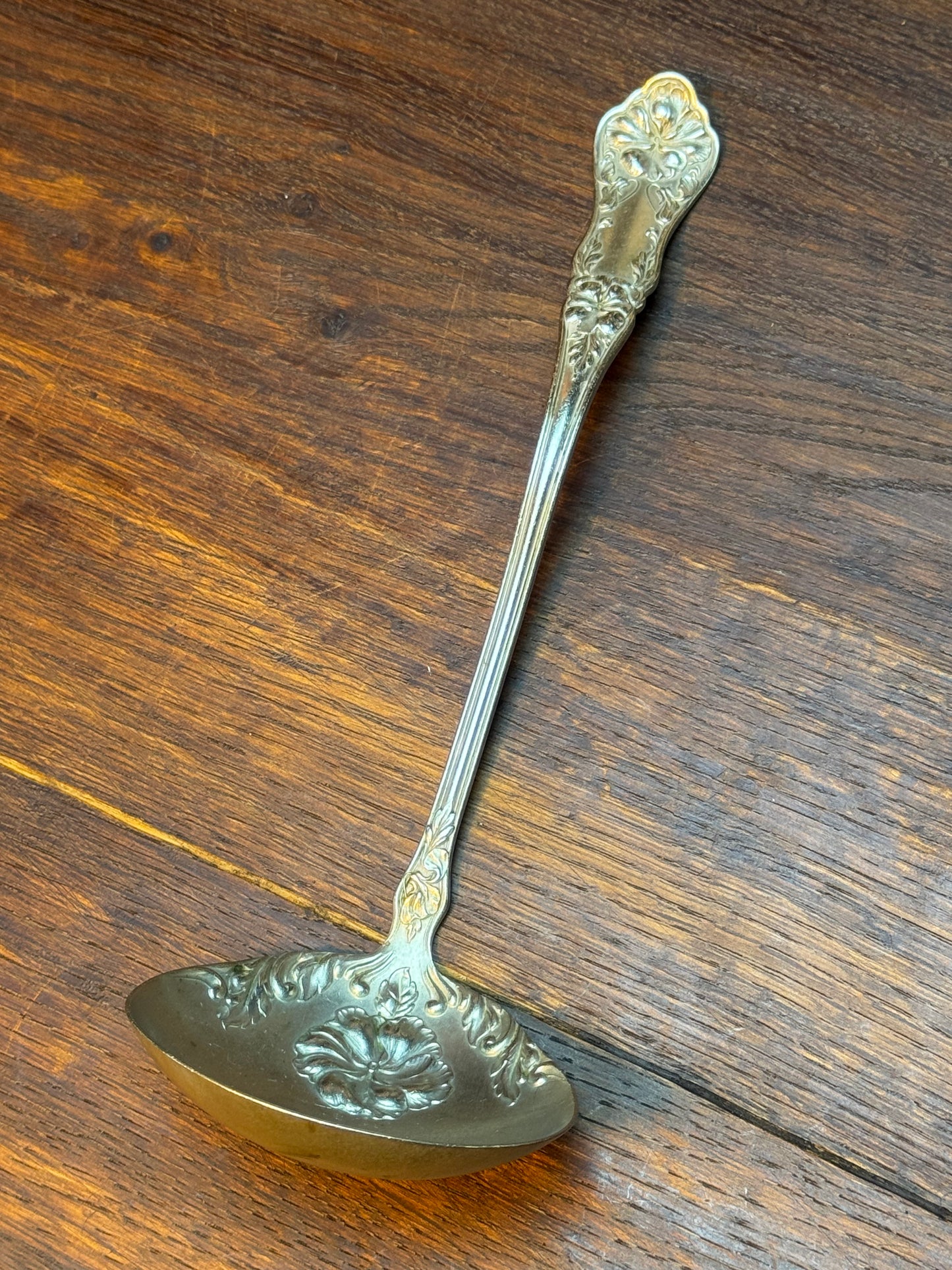 Antique Art Nouveau Silver Plate Ladle Wm Rogers & Son AA Nickel Silver