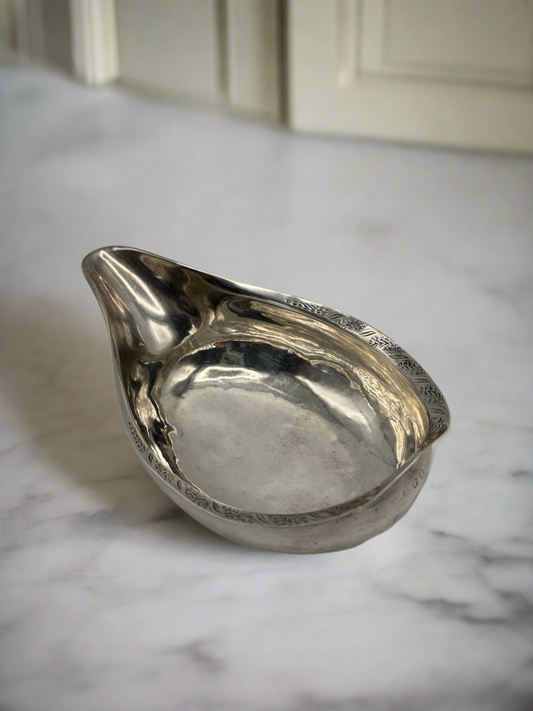 ANTIQUE Sterling Pap Boat Monogrammed George III Hallmark Faint