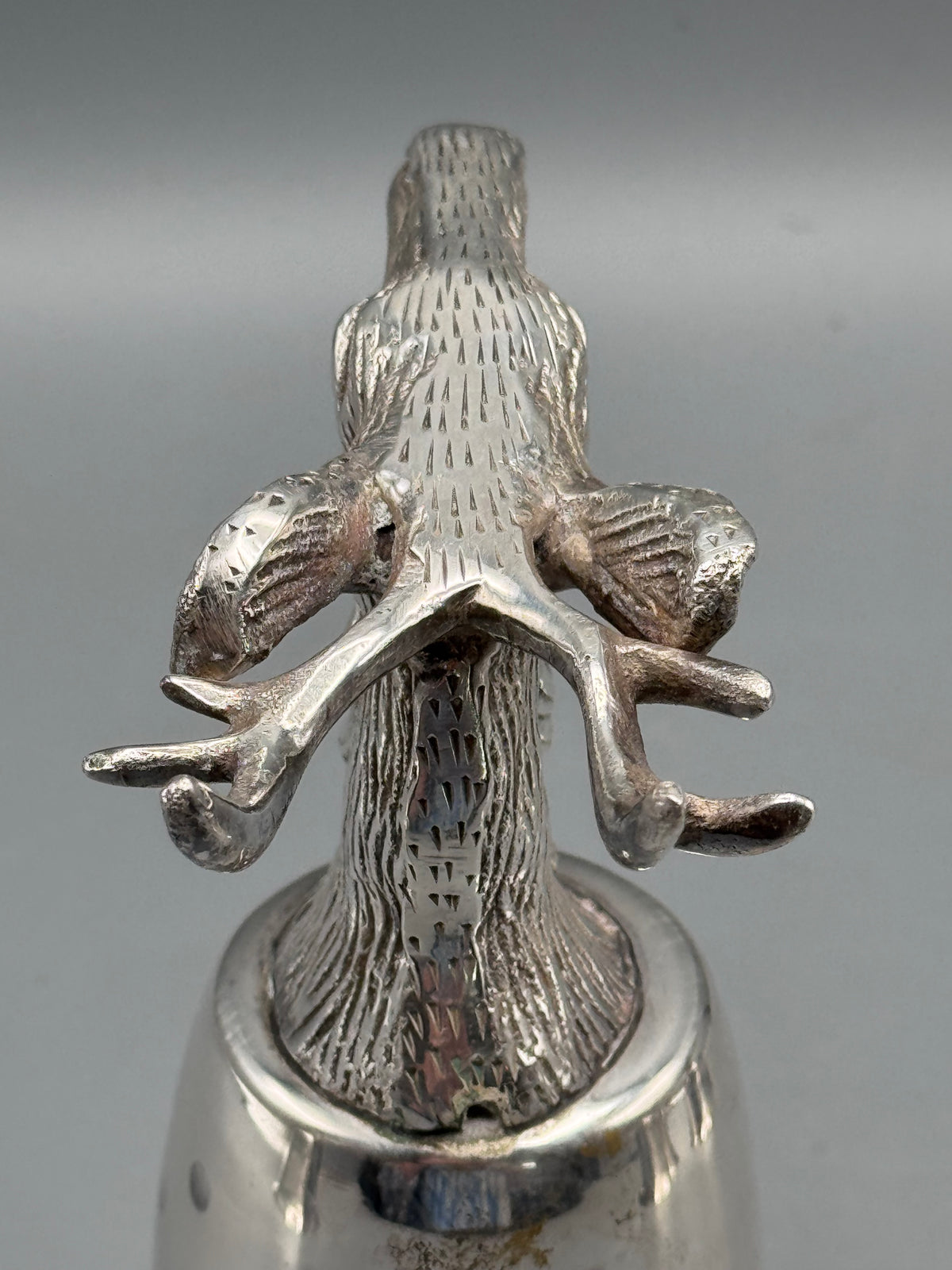 1 x Vintage Stag Head Stirrup Cup Goblet Silverplate Hunting Barware Shabby Old Money Style
