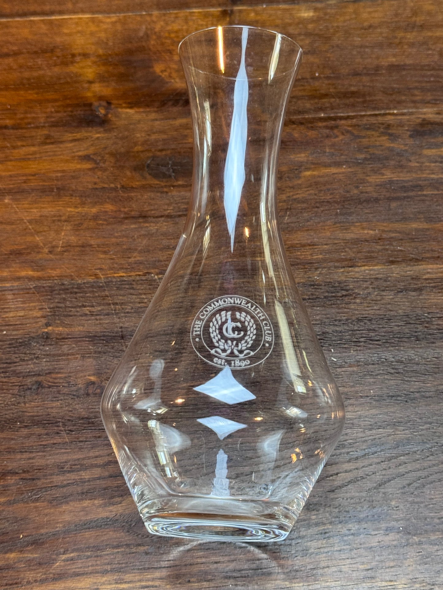 RIEDEL Cabernet Magnum Crystal Decanter Commonwealth Club Etched 9.5” Wine