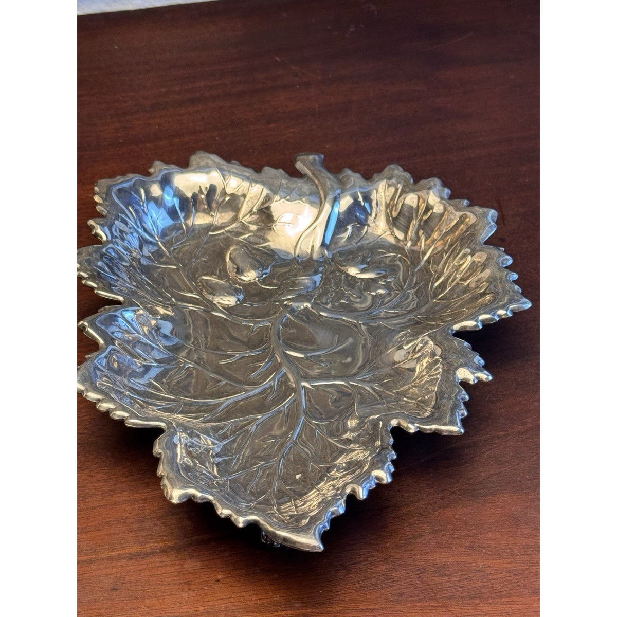 Silverplate Strawberry Dish Crescent Serving Bowl Fruit Tableware Footed