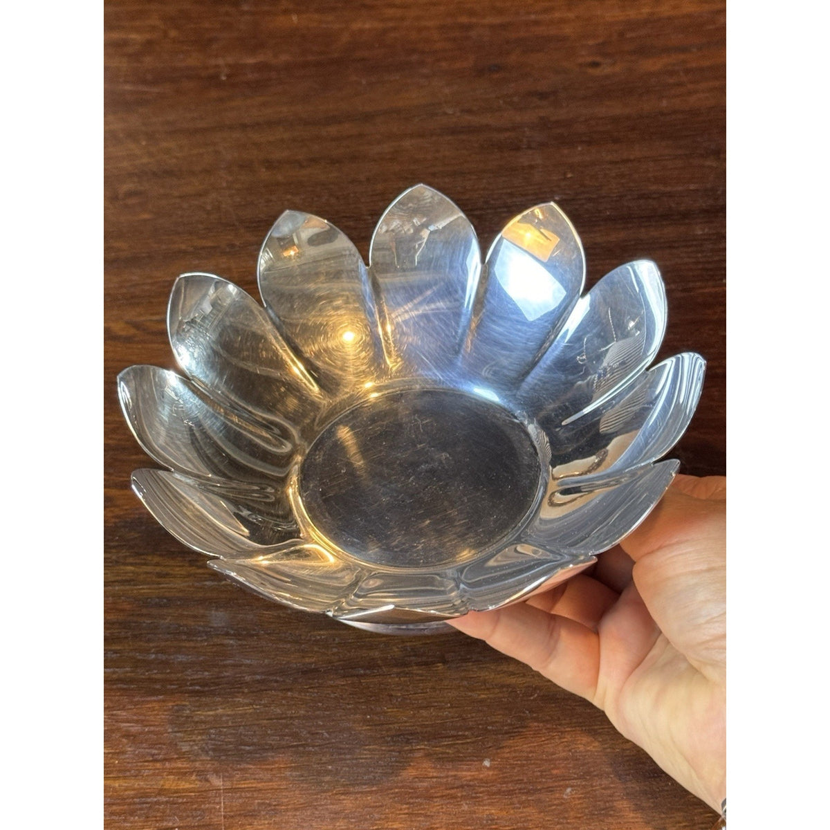 Lotus Flower Bowl Reed & Barton Silverplate Mid Century Petal Dish VINTAGE