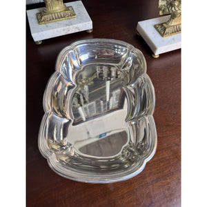 Vintage Silverplate Serving Bowl Scalloped Rectangular Dish 11.5” x 8”