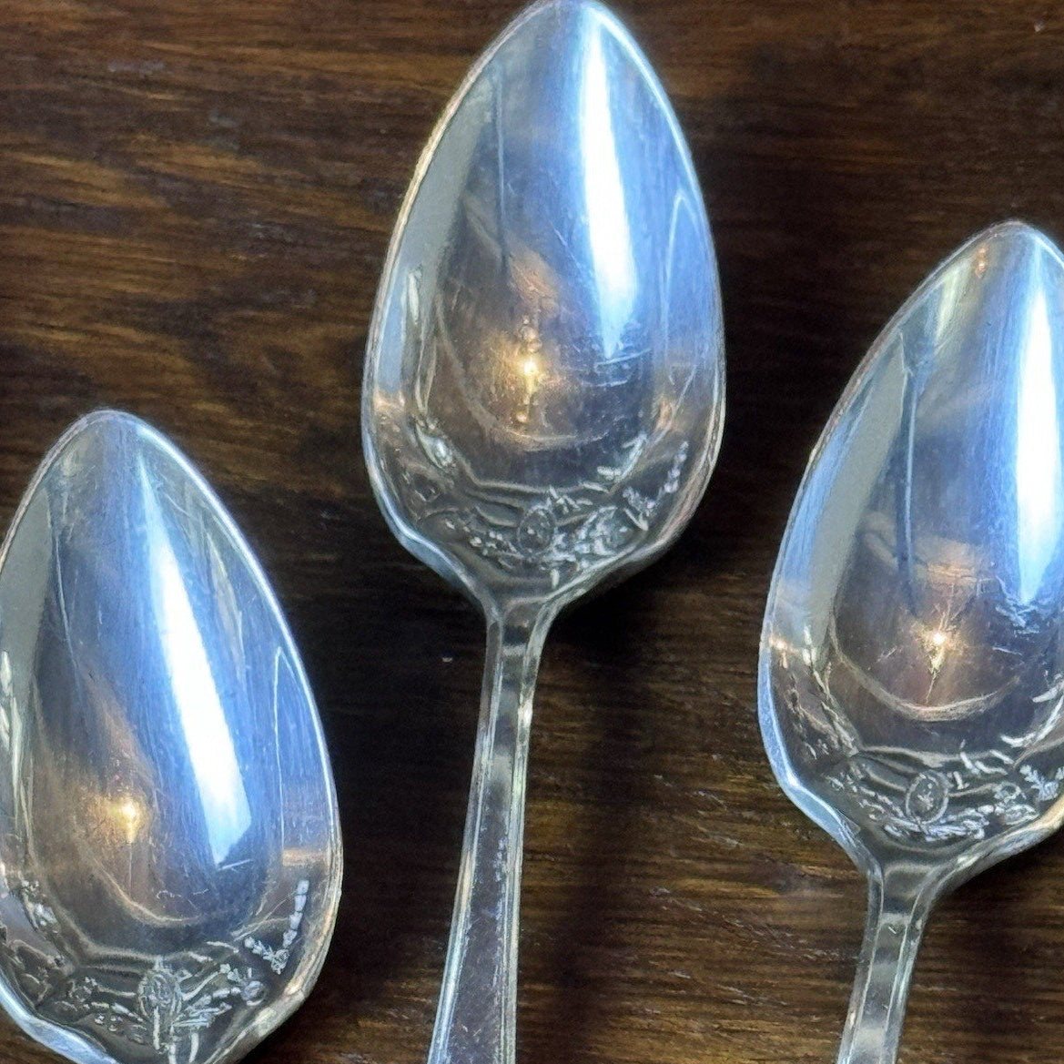 Set of 5 Community Silverplate Citrus Spoons Monogram D – 5.5”