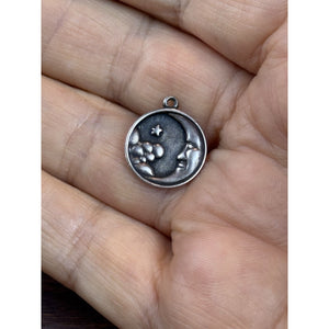 Retired James Avery Moon and Star Charm 5/8” STERLING 925