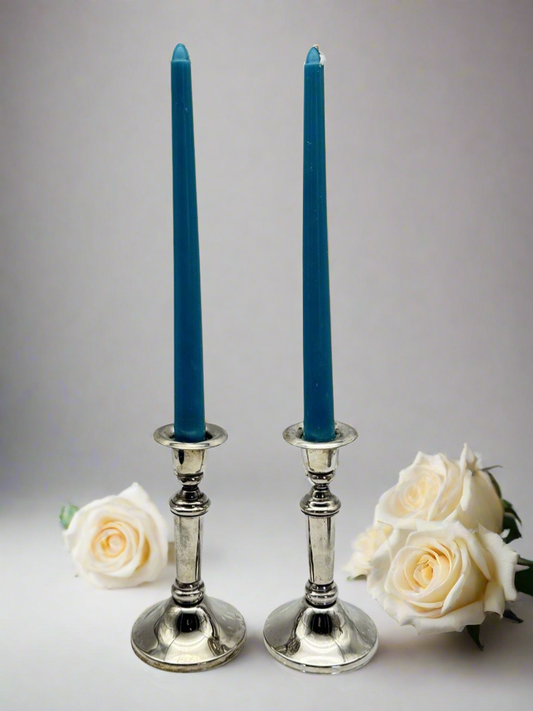 Pair Of SILVERPLATE Vintage Candle Sticks ca. 6”