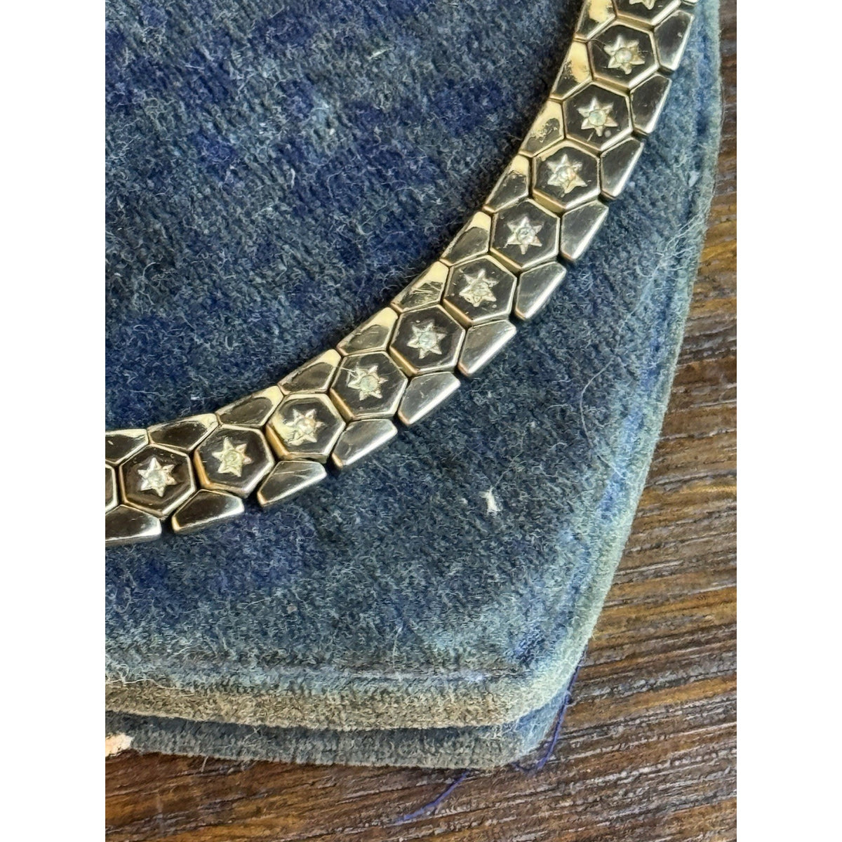 TRIFARI Alfred Philippe Necklace Goldtone Star Rhinestone Choker 1945 Patent