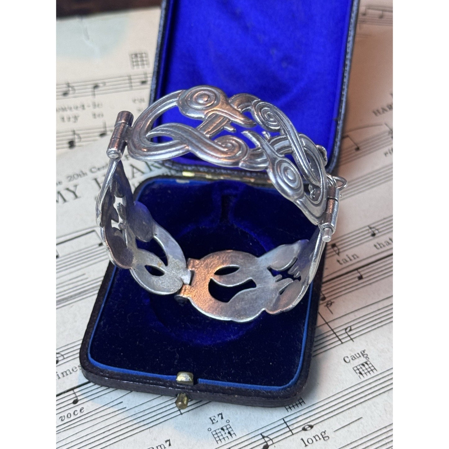 Vintage 1973 Kalevala Finland 925 Sterling Silver Eternal Turso Bracelet 6.5