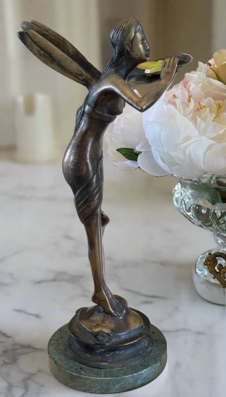 Bronze Fairy Figurine After Paul Armand Bayard De La Vingtrie "Enchanted Spirit"