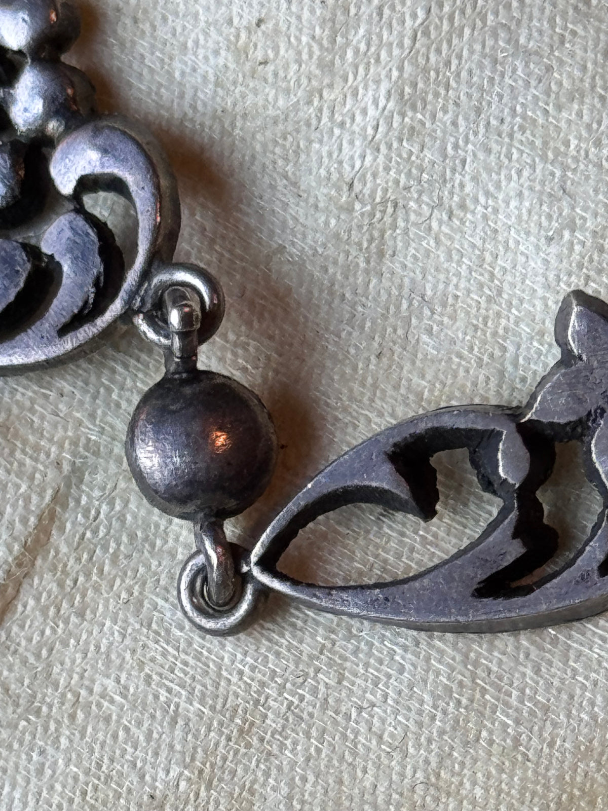 FRENCH Georgian Style Saint Esprit Antique Foiled Paste Festoon Necklace