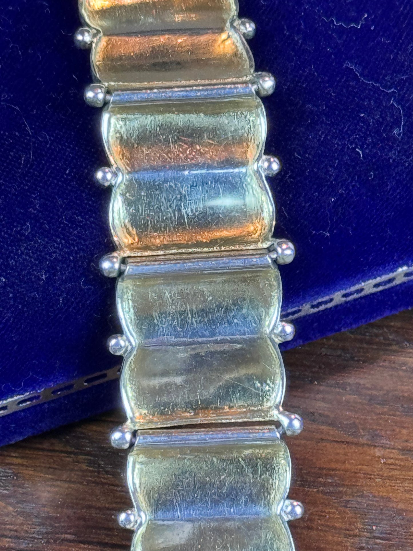 Vintage Theodor Fahrner 925 Sterling Silver TF Articulated Bracelet 44.5g