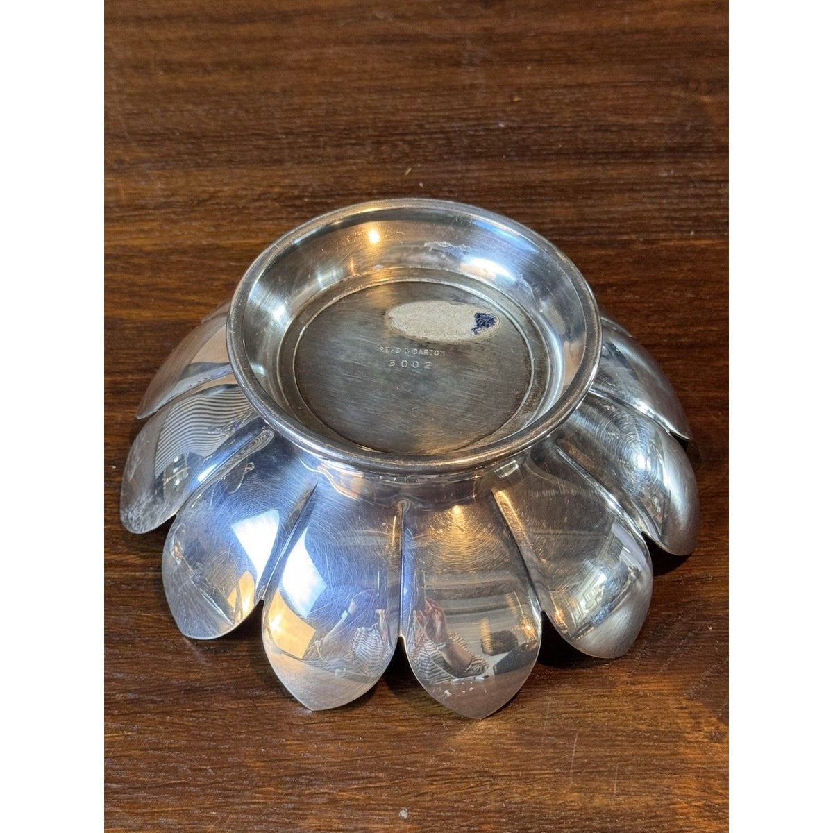 Lotus Flower Bowl Reed & Barton Silverplate Mid Century Petal Dish VINTAGE