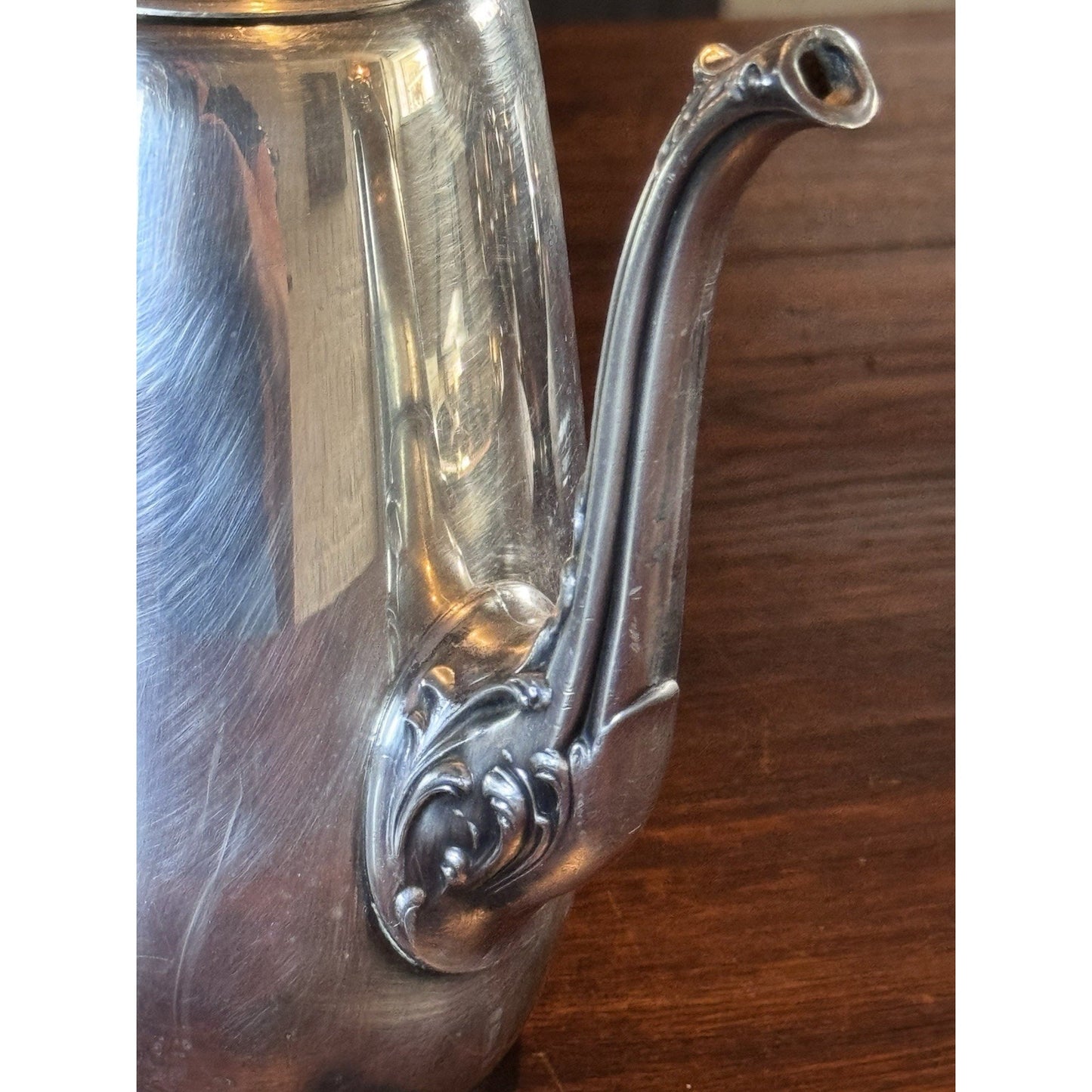 Silverplate Coffee Pot WM Rogers Vintage Hollowware Tea Server 8.5”