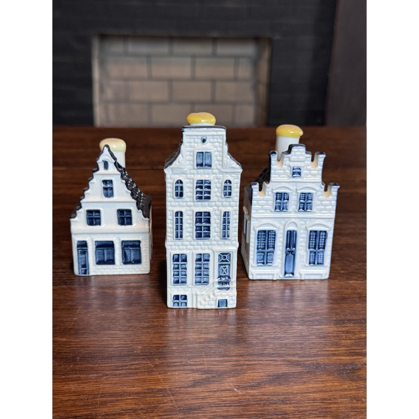 Set 3 KLM Delft Blue Dutch Houses #68 #73 #76 EMPTY Sealed Miniature READ‼️