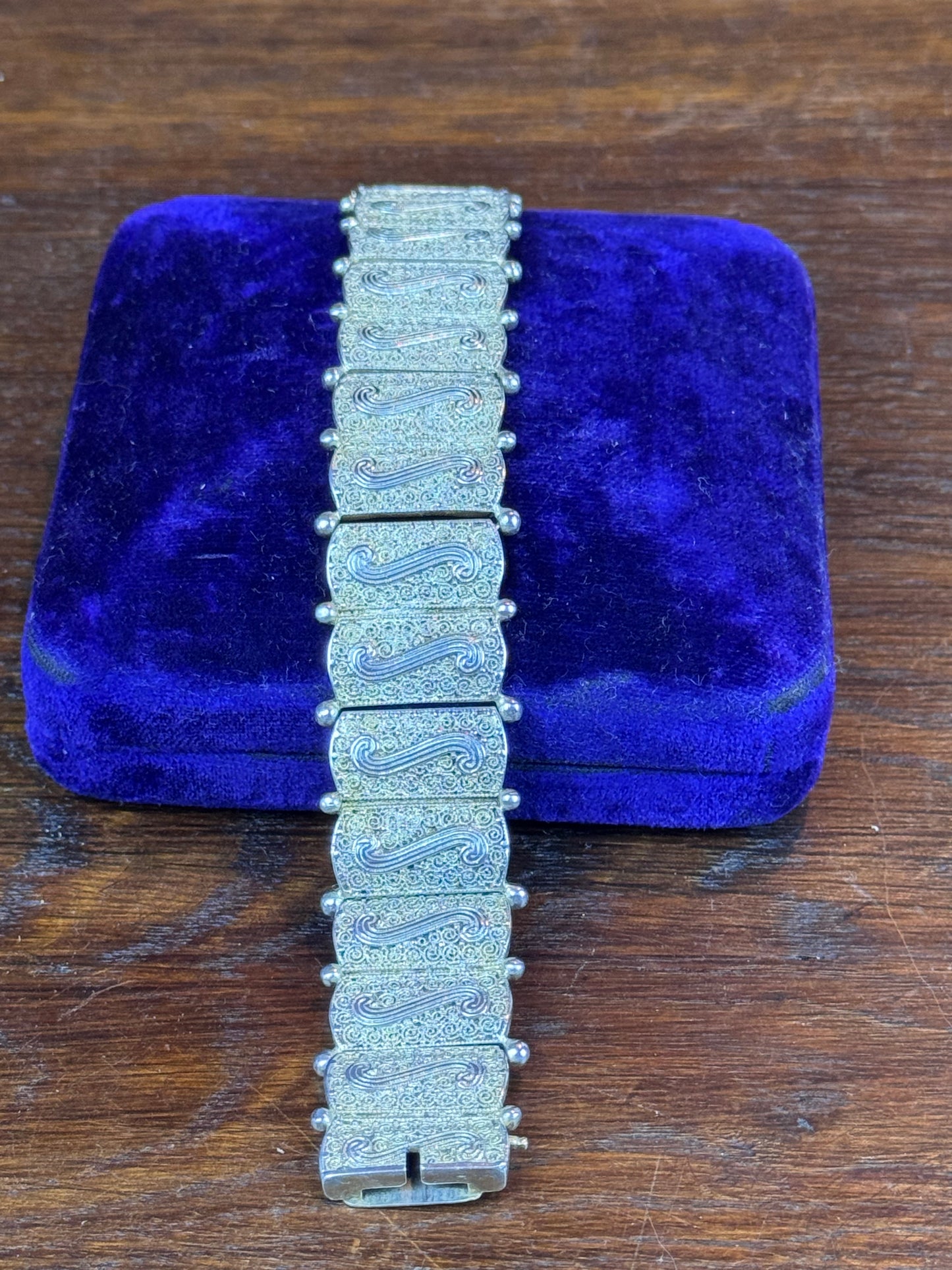 Vintage Theodor Fahrner 925 Sterling Silver TF Articulated Bracelet 44.5g