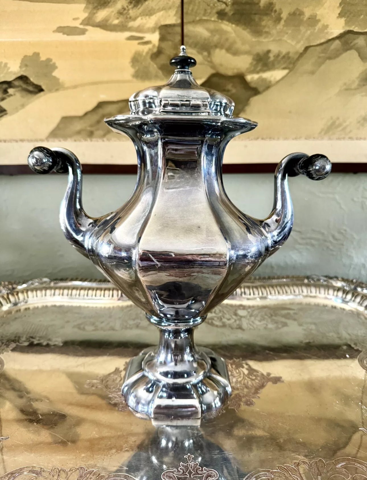 Antique Silverplate Drink Dispenser JAMES DIXON - SHEFFIELD Estate Find