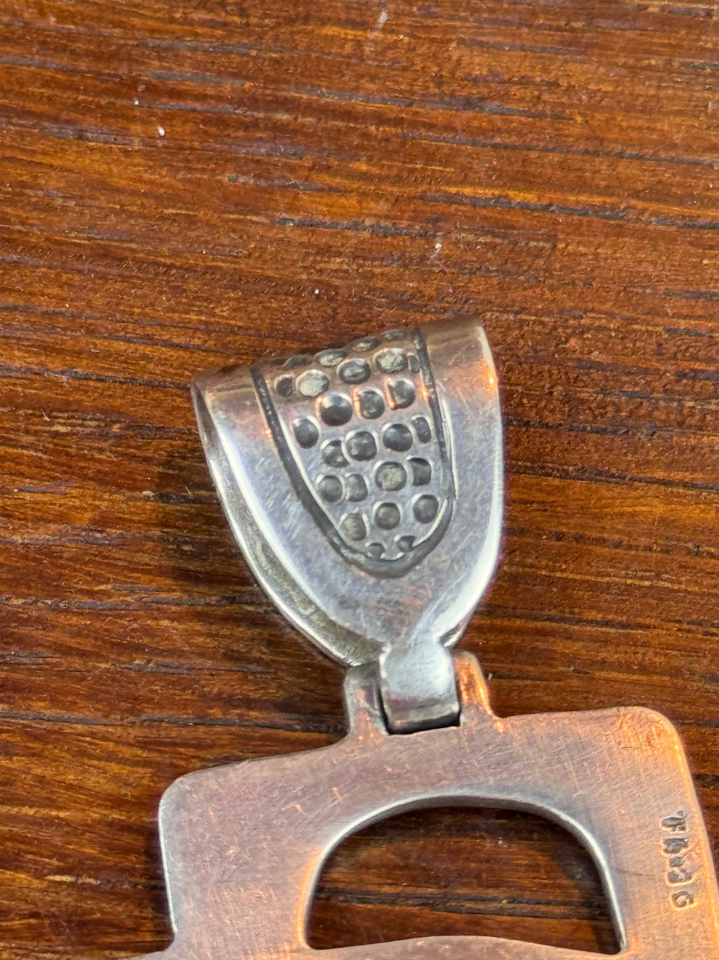 Vintage Sterling Silver Pendant Taxco Mexico TK-26 925 Modernist 50.7g 4”
