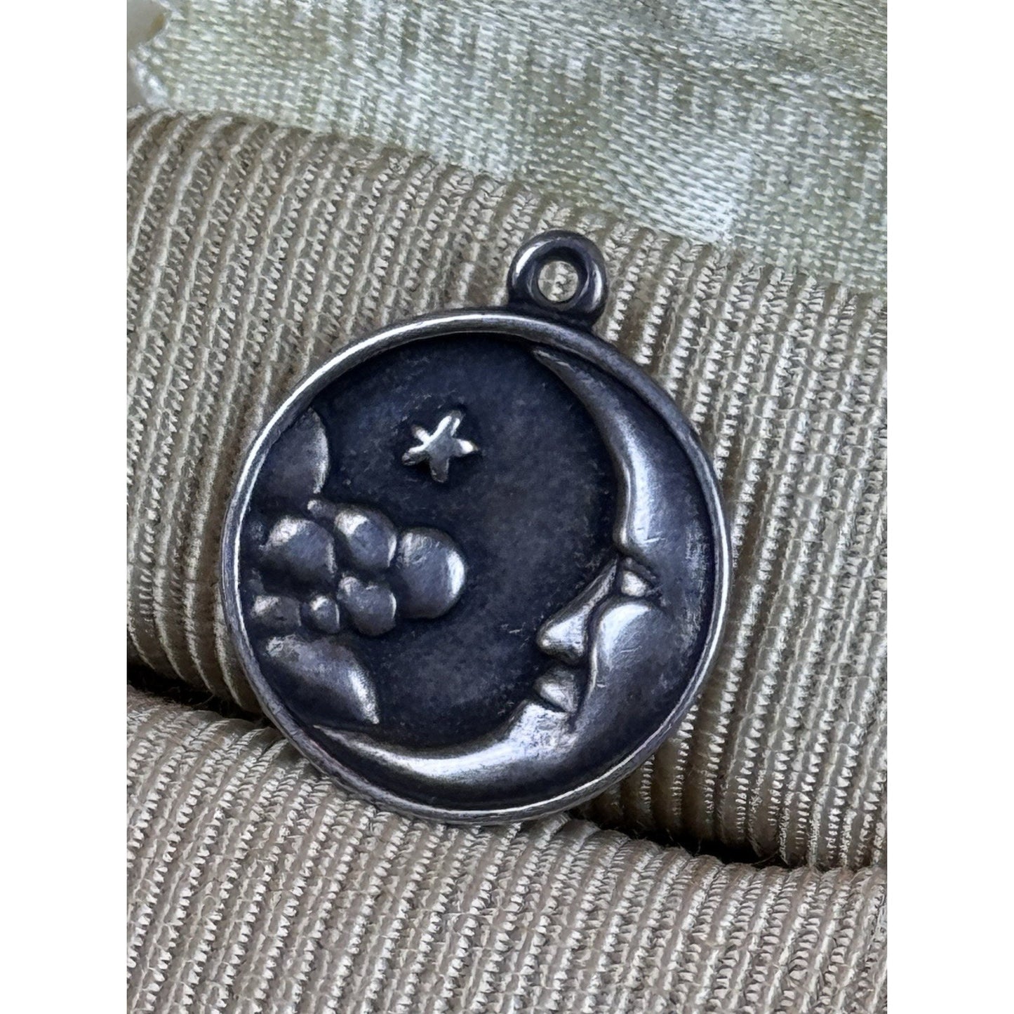Retired James Avery Moon and Star Charm 5/8” STERLING 925
