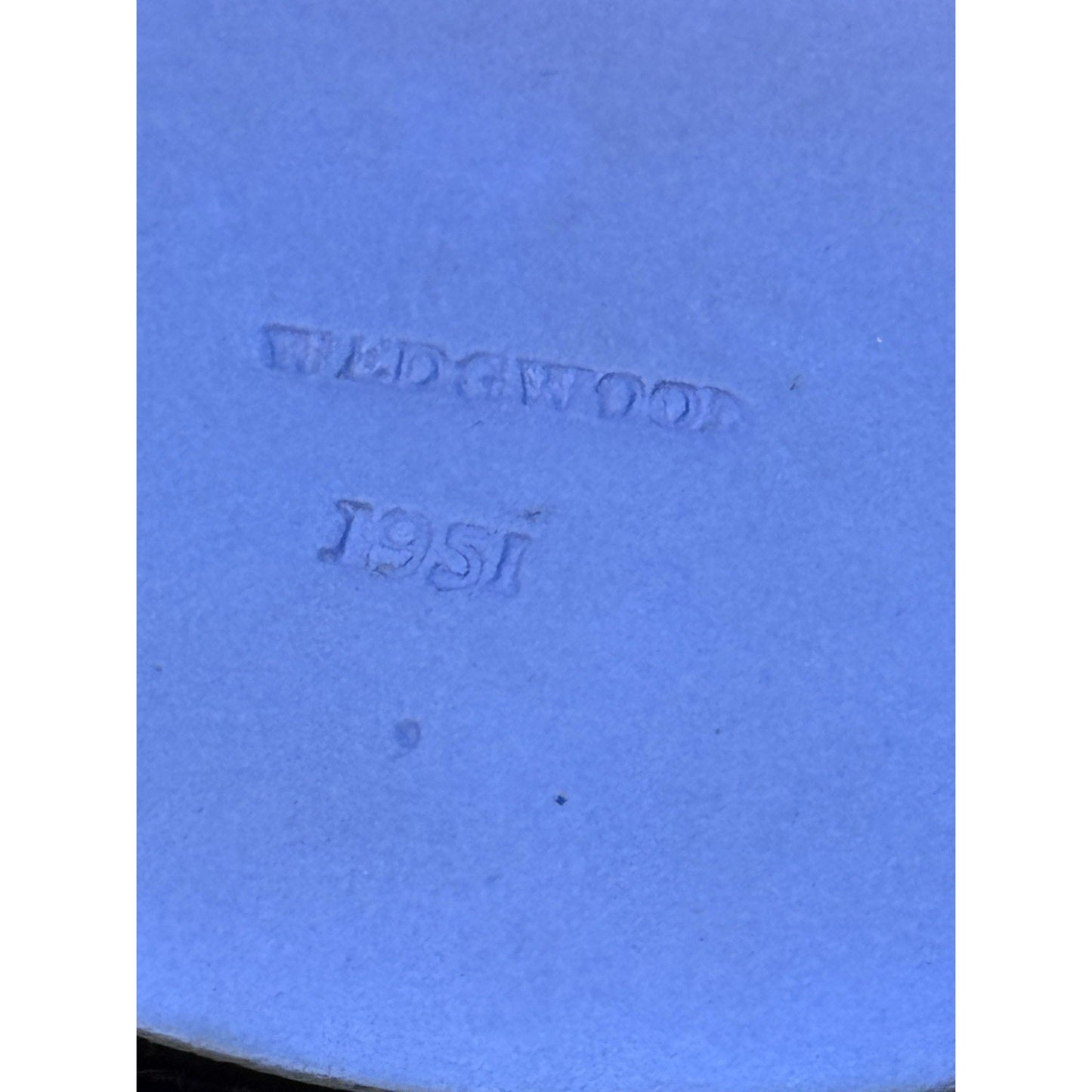 Wedgwood Jasperware Plaque Brooch Blue White Classical Scene 2” 1951
