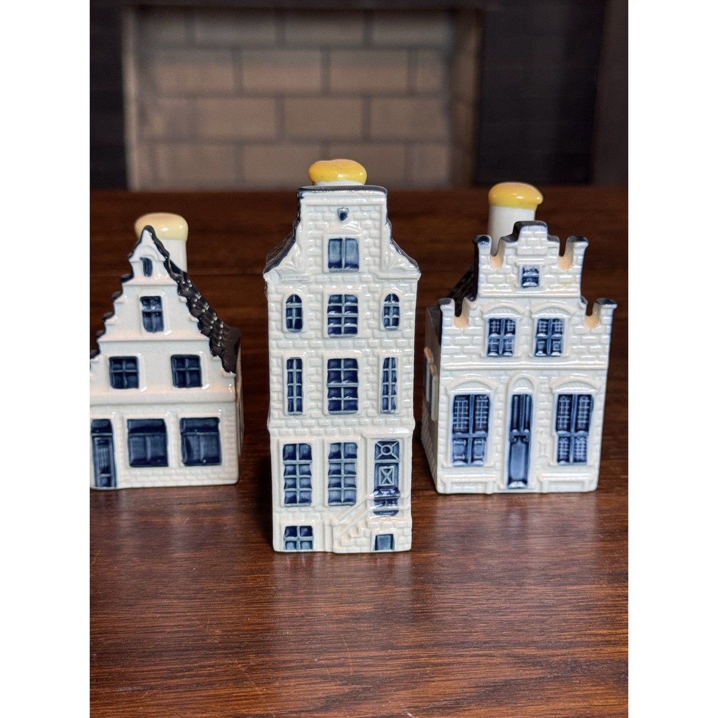Set 3 KLM Delft Blue Dutch Houses #68 #73 #76 EMPTY Sealed Miniature READ‼️