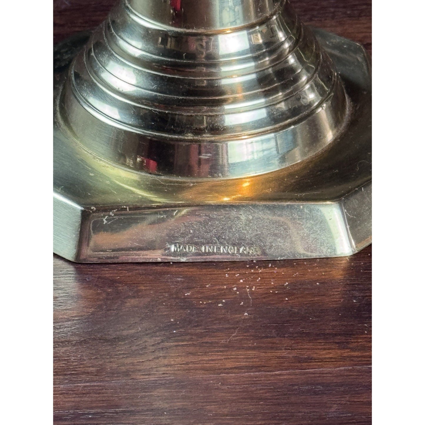 Brass Victorian Style Beehive Candlesticks Push-Up Made in England 11.5” Pair
