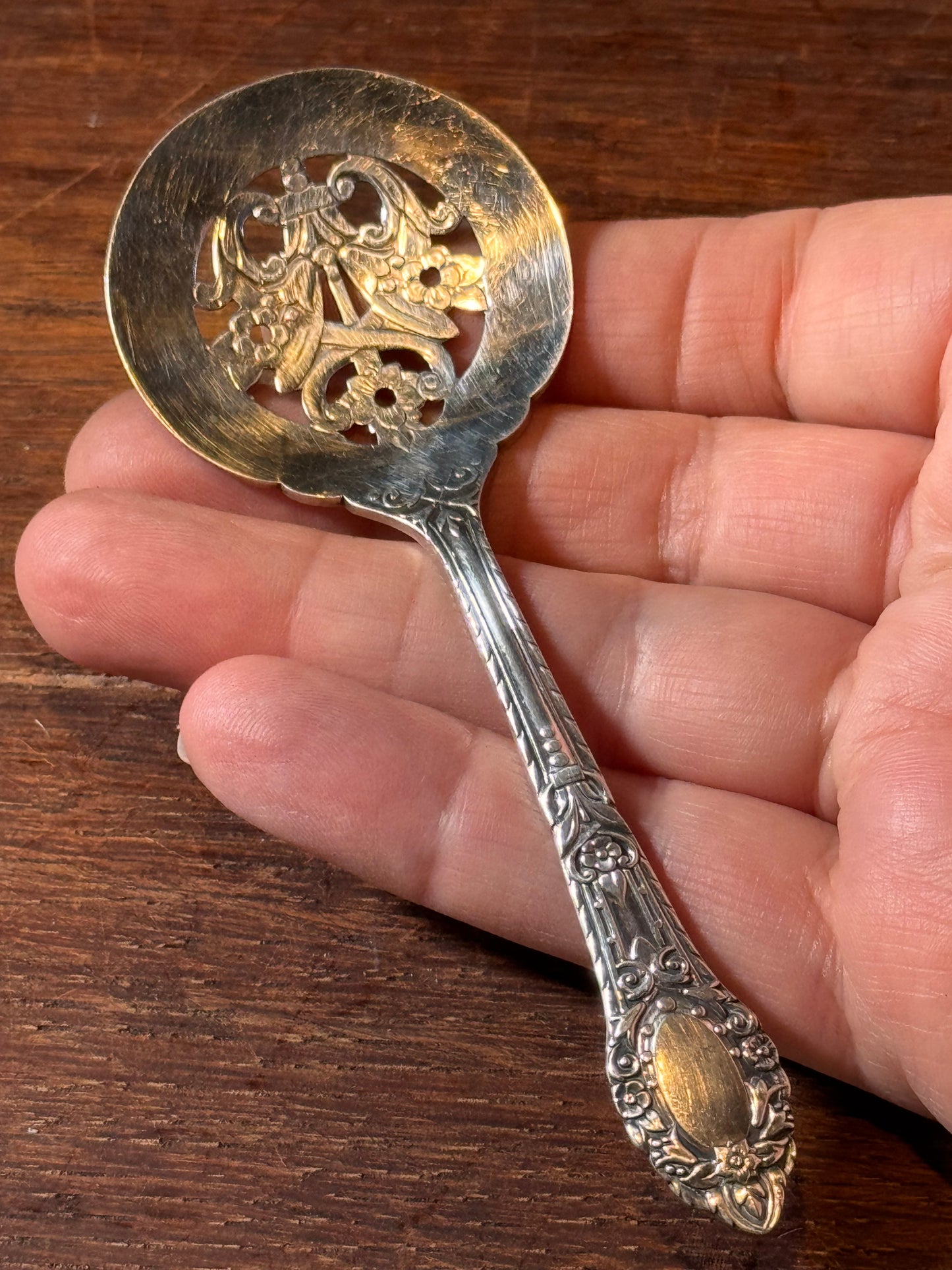 Vintage Silver Plate Bon Bon Spoon 4.5” Small Serving Spoon