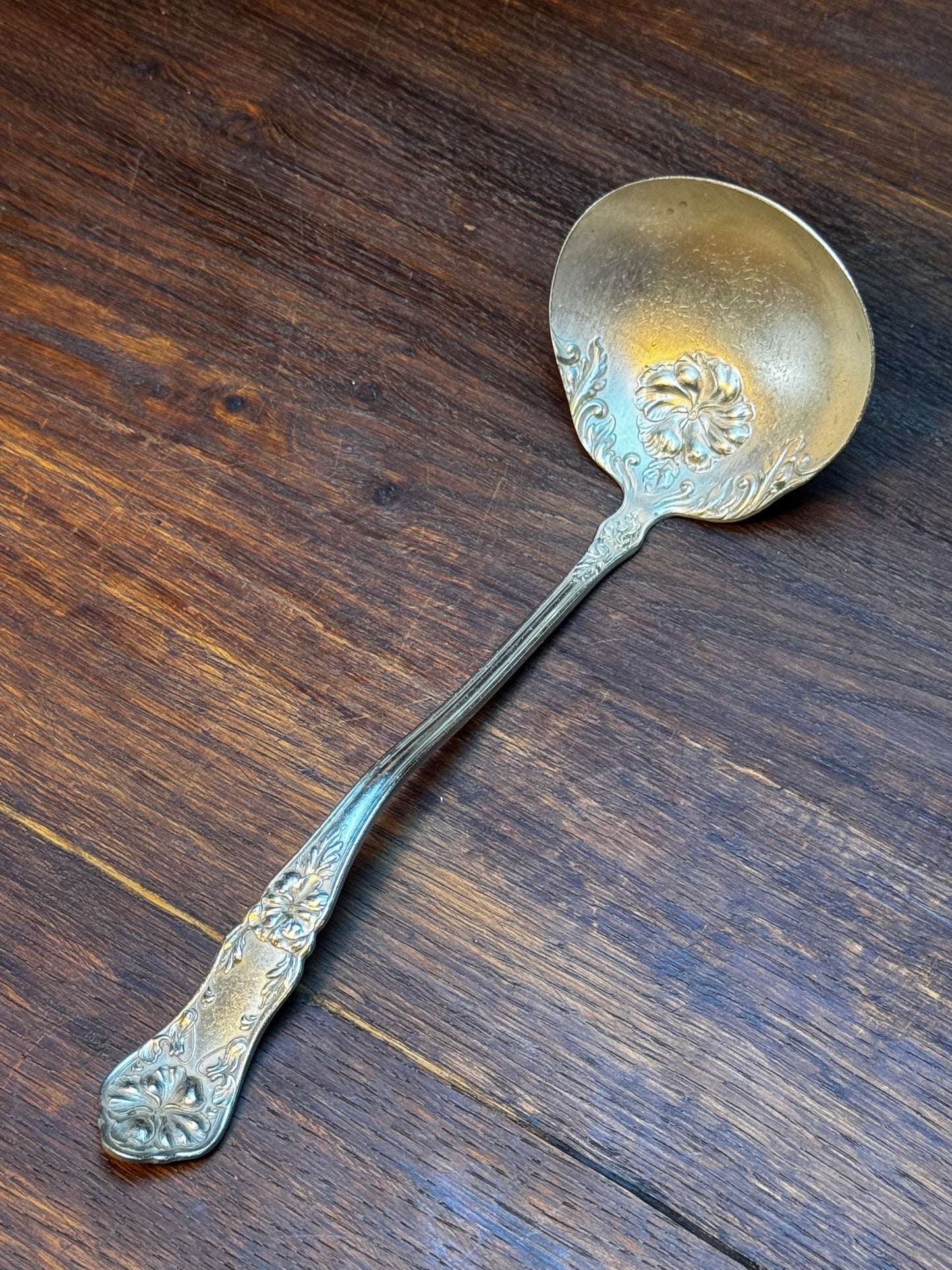 Antique Art Nouveau Silver Plate Ladle Wm Rogers & Son AA Nickel Silver