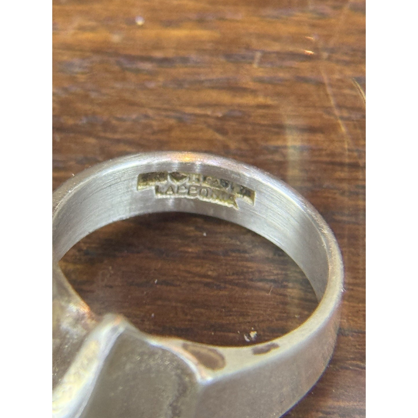 Vintage Lapponia Finland 925 Sterling Silver Modernist Ring Size 7