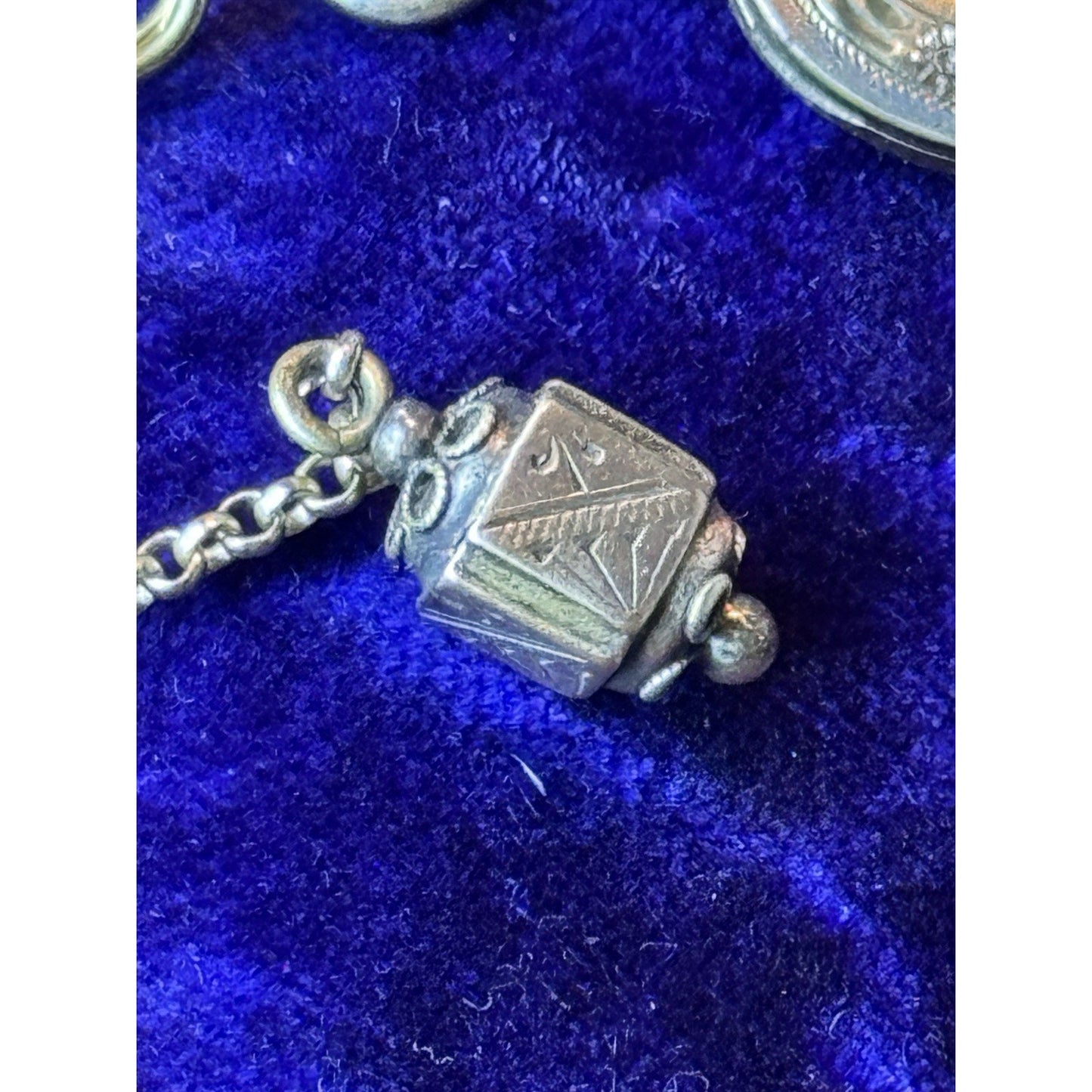 Gold Filled-Charm Bracelet Victorian Edwardian 7 Charms - Fobs 6.75”