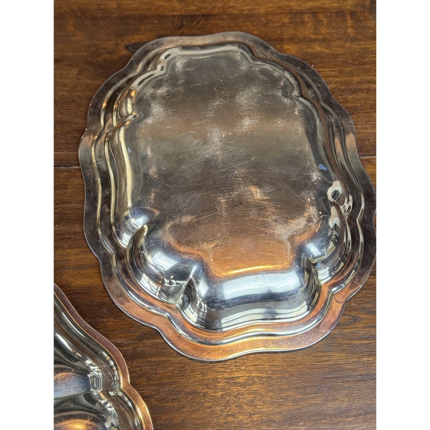 Vintage Silverplate English Style Covered Entrée Dish Chippendale 13”