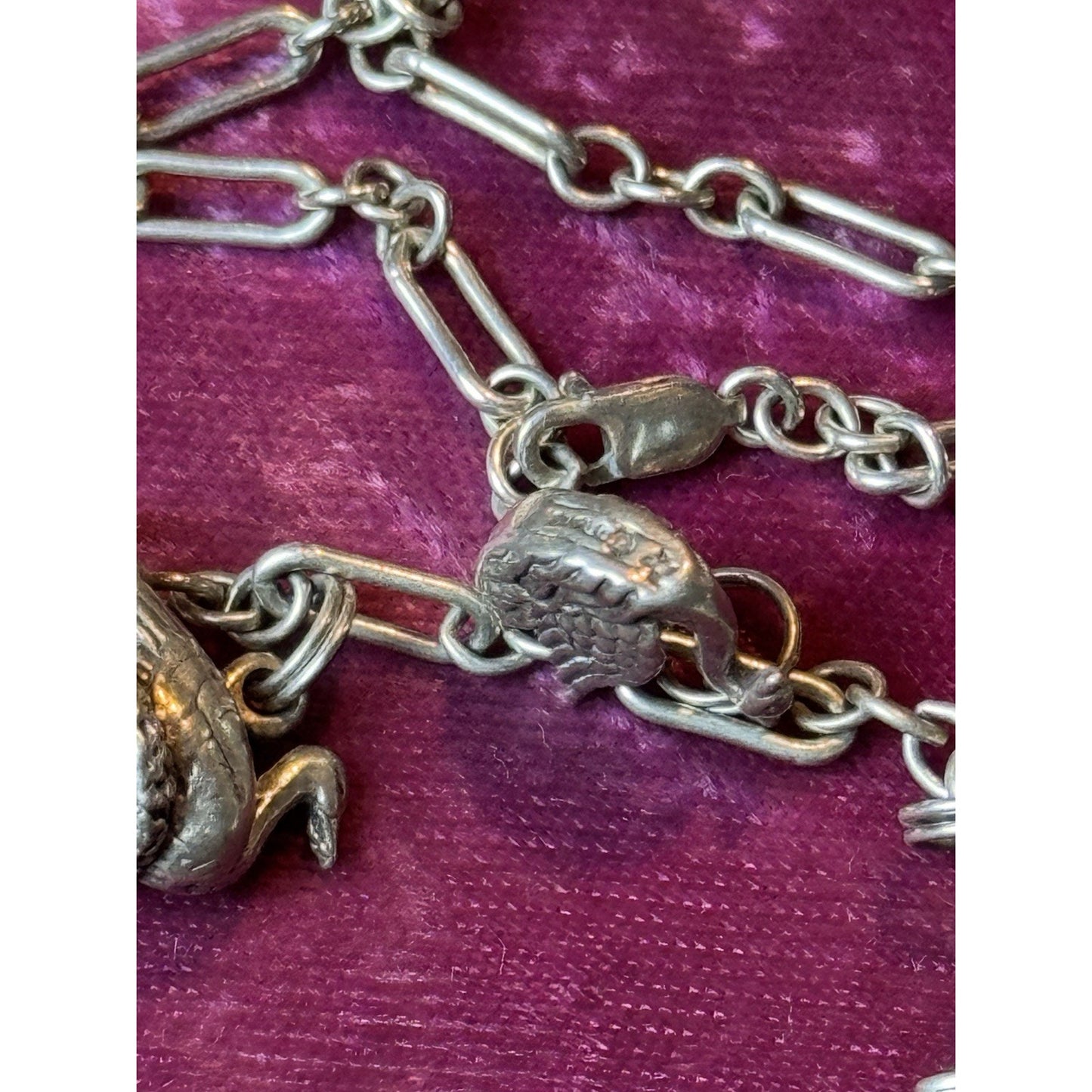 Sterling Silver 12 Days of Christmas Charm Necklace 23.5” 48.2g