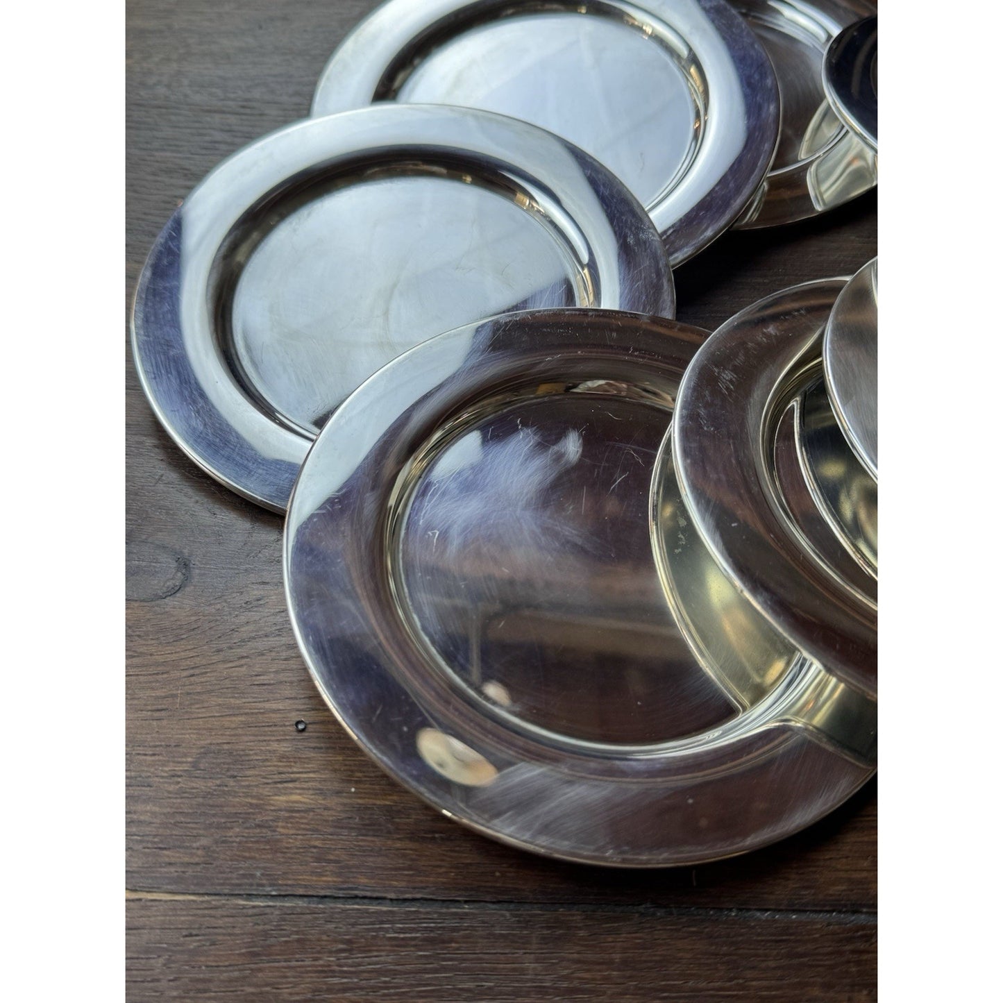 8 Silverplate Bread Dessert Plates Dishes 6” Classic Tableware