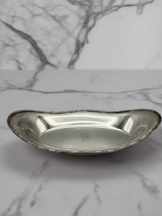 Vintage Silverplate Bread Basket Monogram H American Sheffield