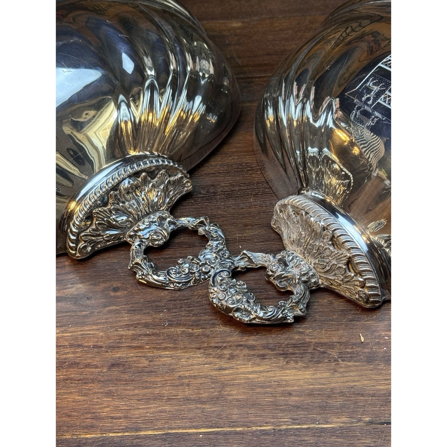 Vintage Silverplate Wall Sconces Pair Converted Sheffield Meat Dome 16”