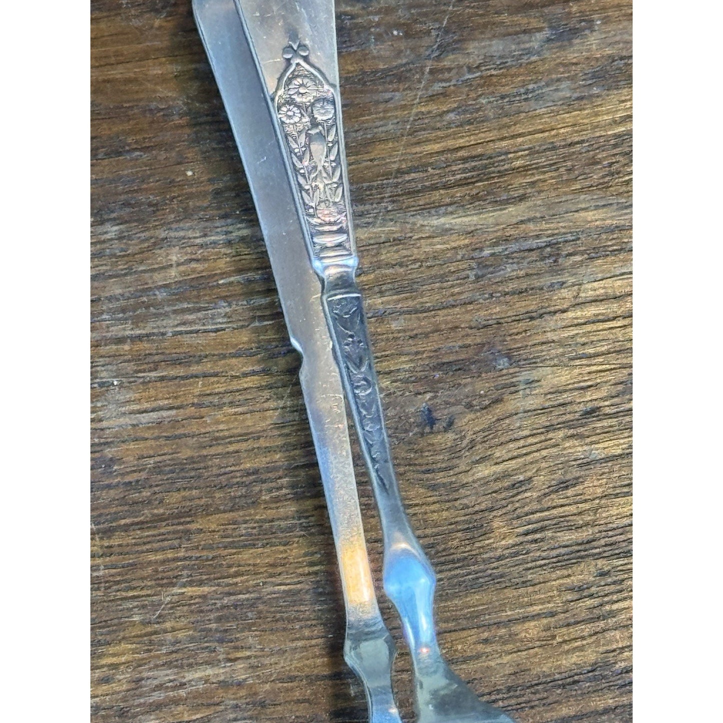 Antique Silverplate Sugar Tongs Reed & Barton Aesthetic Movement Bird Floral 5”
