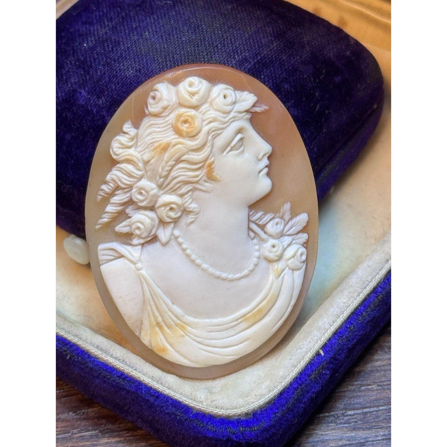 Victorian Shell Cameo Loose Unmounted Cameo Goddess Portrait 2