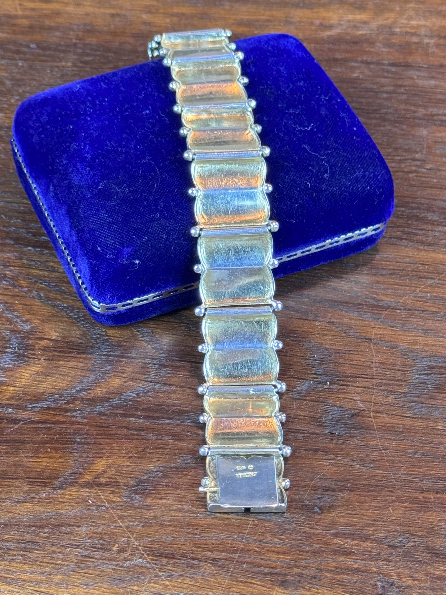 Vintage Theodor Fahrner 925 Sterling Silver TF Articulated Bracelet 44.5g