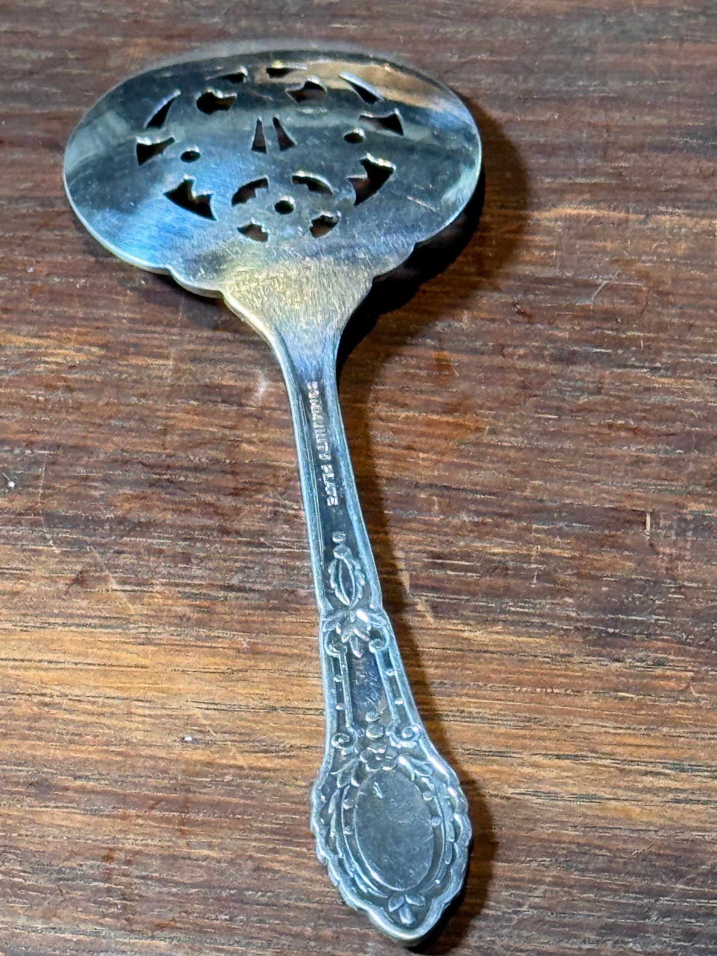 Vintage Silver Plate Bon Bon Spoon 4.5” Small Serving Spoon
