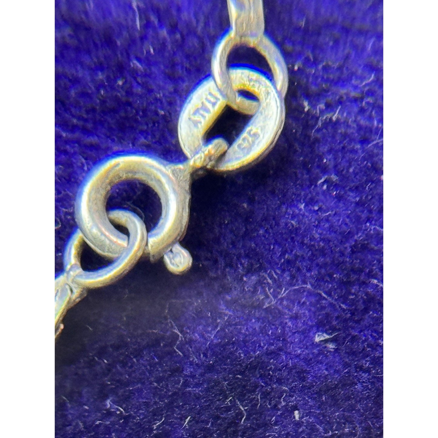 Art Nouveau Style Sterling Silver Woman Pendant Necklace 19.75” Italy 925 1”