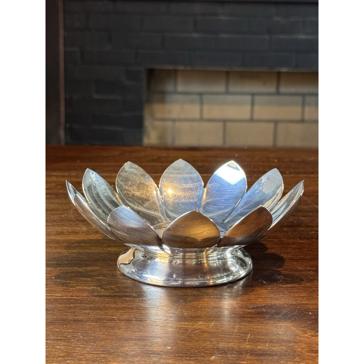 Lotus Flower Bowl Reed & Barton Silverplate Mid Century Petal Dish VINTAGE
