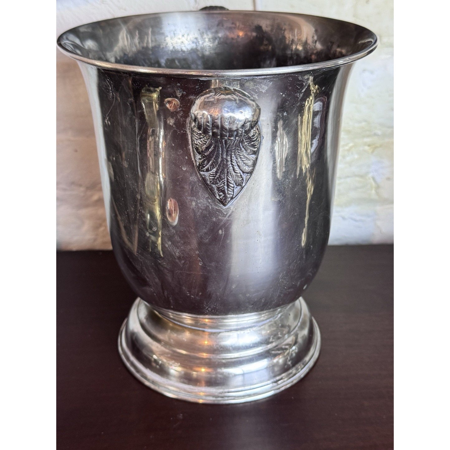 Vintage Silverplate Champagne Bucket Wine Cooler Ice Bucket Planter 9.5”