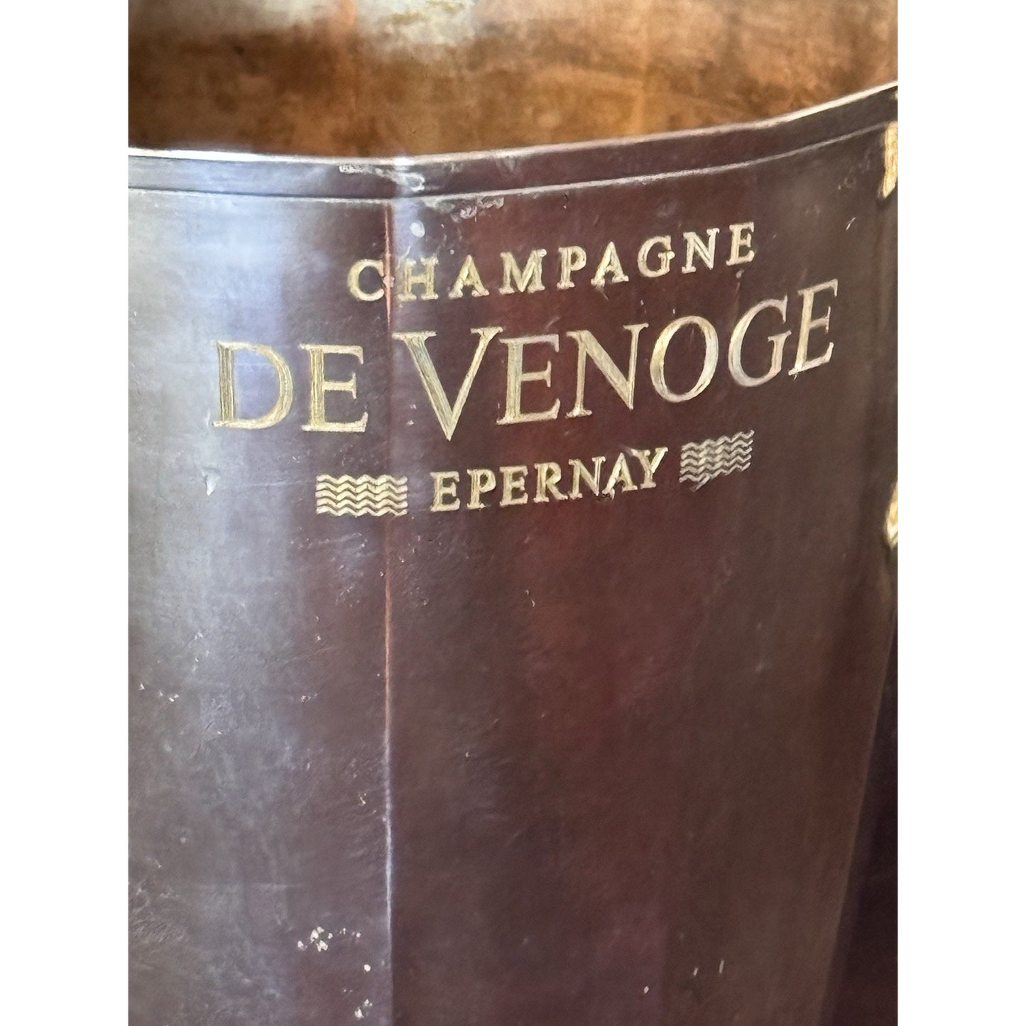 Silverplate Champagne Cooler De Venoge Epernay Ice Bucket 9” Wide 8” H