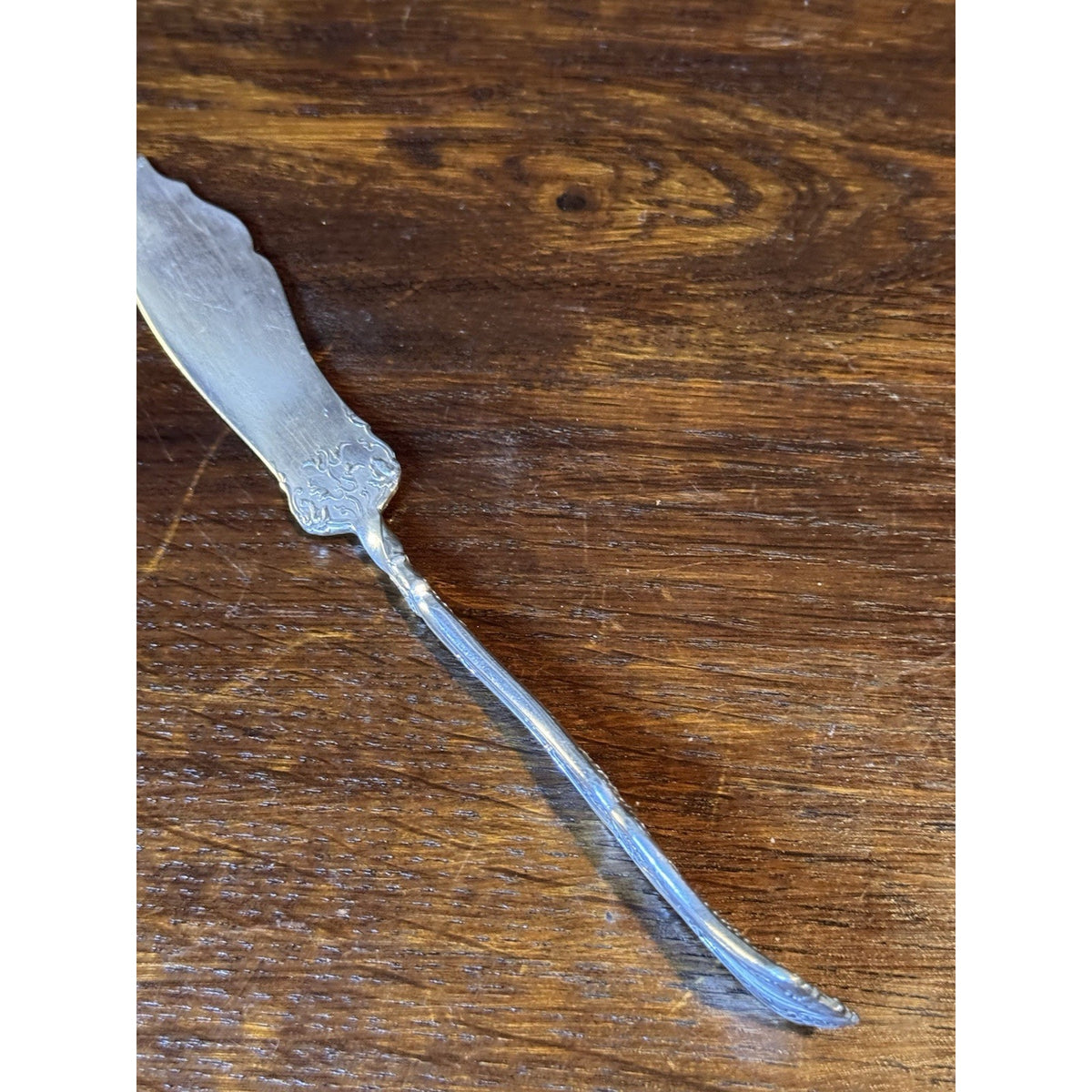 Rogers Silverplate Master Butter Knife Grape & Scroll Design 7” Serving