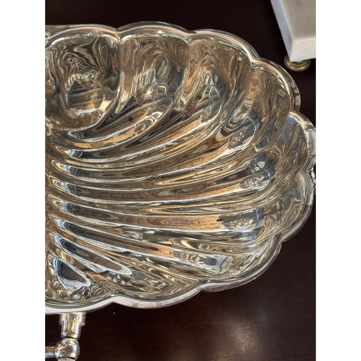 Victorian Style Silverplate Shell Biscuit Box Ornate Folding Server F.B. Rogers 10.5” READ‼️