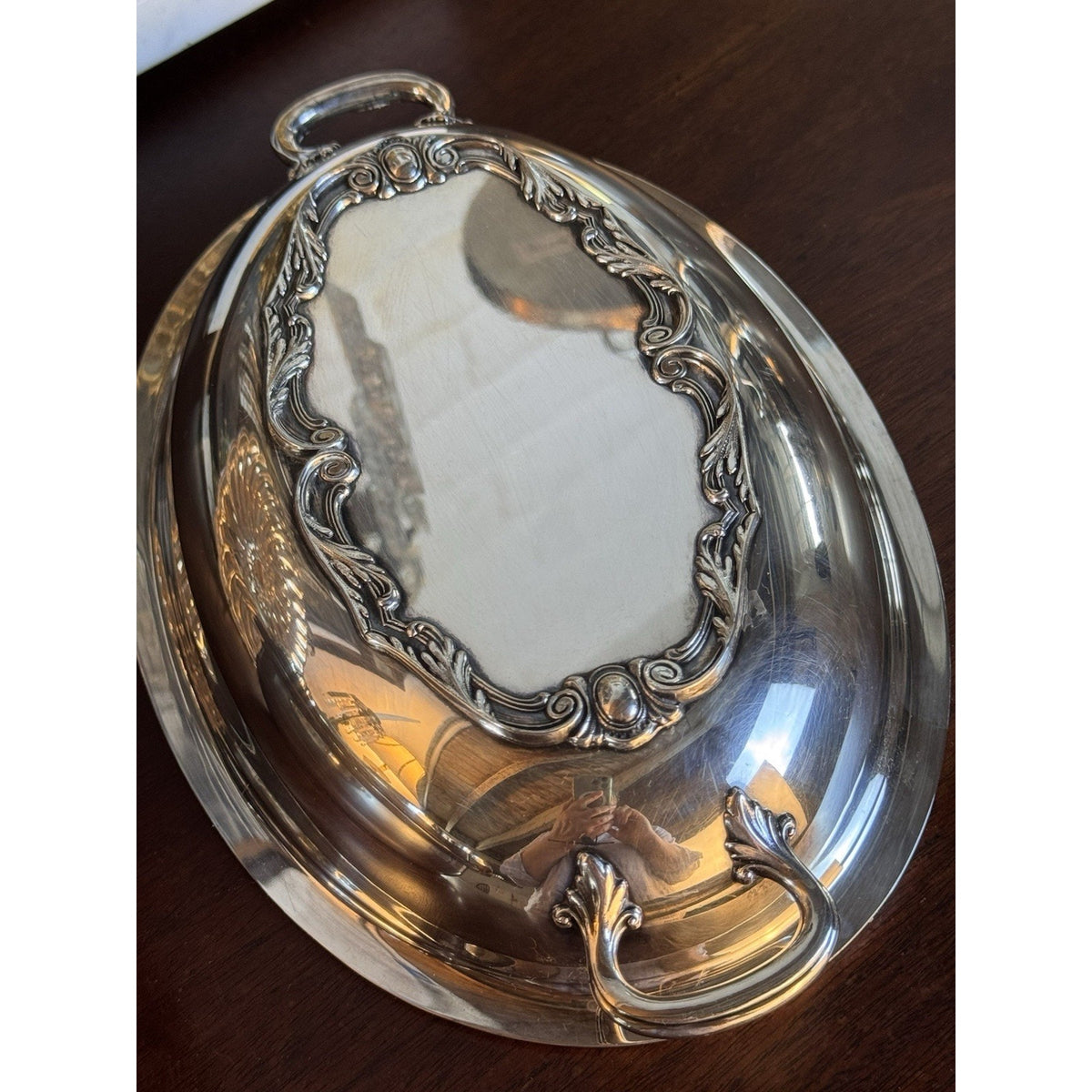 Silverplate Covered Vegetable Dish Wilcox Ornate Convertible Server 12” Antique